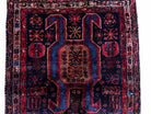 4 X 6 Antique Handmade Wool Tribal Hand-Knotted Rug Geometric Blue Red Veg Dyes - Jewel Rugs