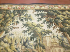 5' 3" X 7' Tapestry French Design Handmade Aubusson Weave Nature One Of A Kind - Jewel Rugs