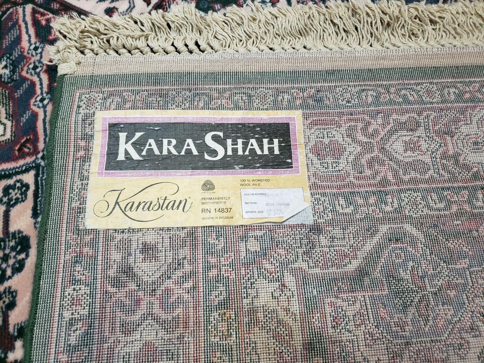 4' 1" X 5' 7" Karastan 500-1123 Green Joshagan Wool Rug Belgium Kara Shah - Jewel Rugs