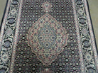 2'7" X 9' Vintage Handmade Chinese Black Runner with Central Medallions - Persian/Oriental Mahi Fish Design - Wool Rug w/ Silk Accents - Jewel Rugs