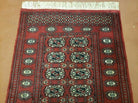 2' 8" X 6' Vintage Handmade Bokhara Turkoman Pakistani Wool Short Runner Rug - Jewel Rugs