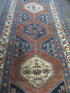 3' 5" X 16' Antique Handmade Turkish Wool Runner Rug Nice - Jewel Rugs