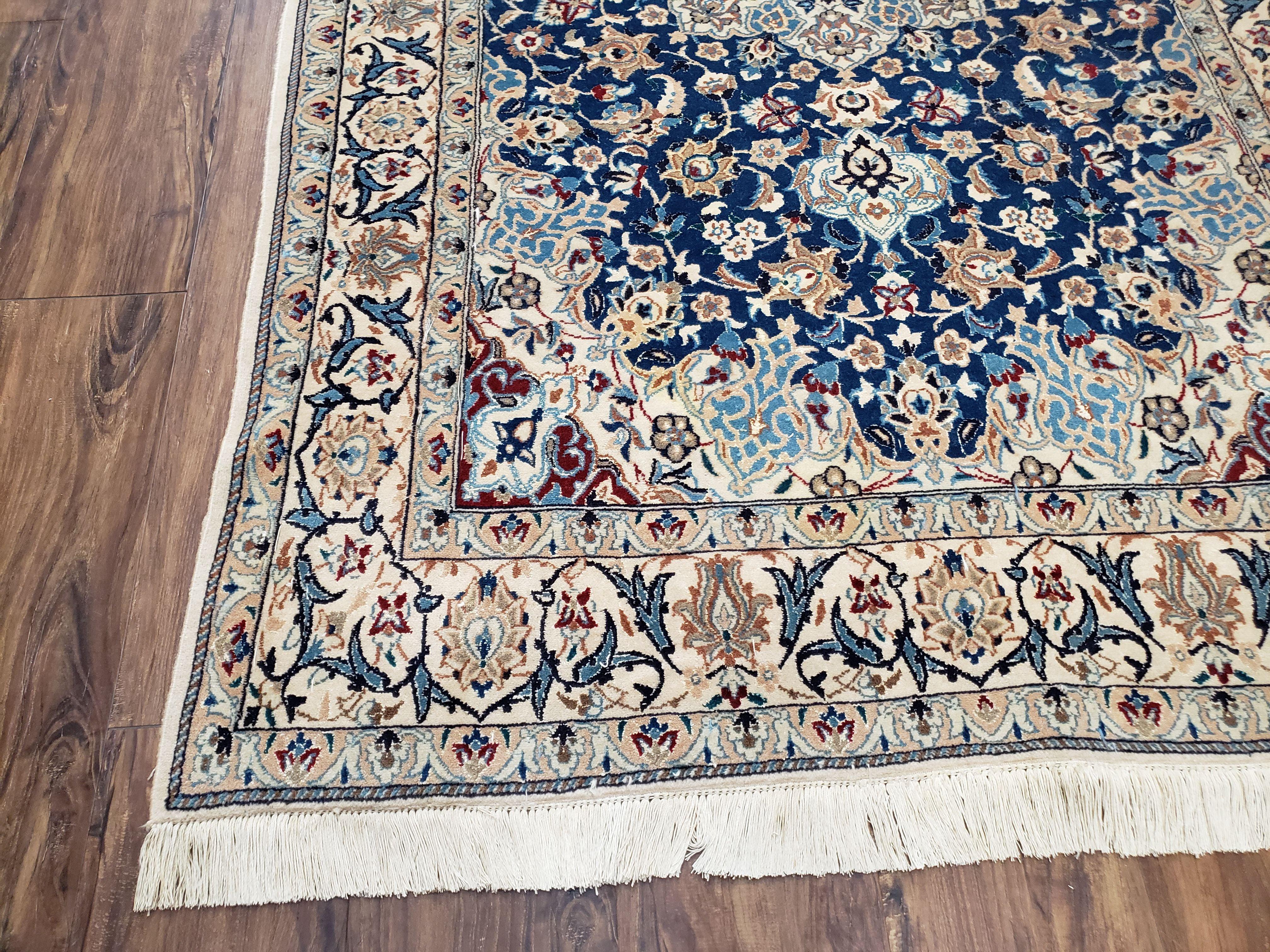 Semi-Antique Fine Persian Nain Rug, 4' x 6' 6" - Jewel Rugs