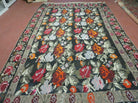 7' X 11' Vintage Handmade Bessarabian Romanian Wool Rug Kilim Flat Weave Nice - Jewel Rugs