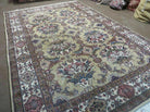 6' X 9' Vintage Handmade India Floral Oriental Wool Rug Veg Dye Camel Hair Nice - Jewel Rugs