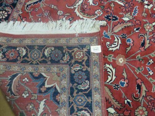 6' X 9' Vintage Hand Made India Floral Oriental Wool Rug Vegetable Dyes Nice Red - Jewel Rugs