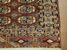 4' X 4' Antique Handmade Turkoman Bokhara Balouch Woven Wool Rug Brick Red Nice - Jewel Rugs