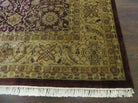 10' X 14' Vintage Handmade Indo AGRA Larestan Wool Rug Maroon Detailed Nice - Jewel Rugs