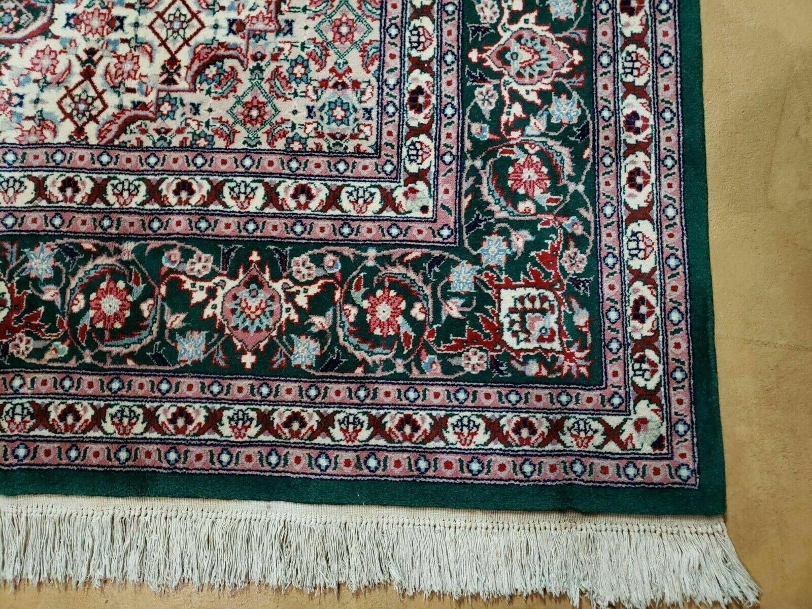 8' X 10' Vintage Fine Handmade India Jaipur Wool Rug Hand knotted Carpet Red - Jewel Rugs