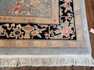 8' 6" X 11' 5" Vintage Handmade Chinese Carving Sculpture Wool Rug Flowers Nice - Jewel Rugs