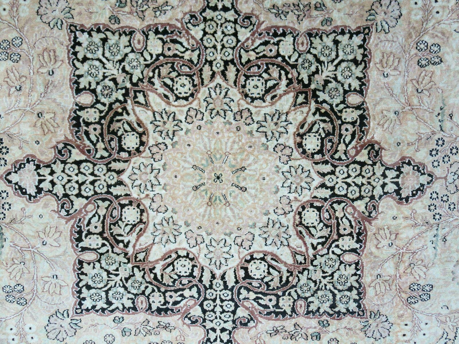 10' X 14' Vintage Handmade Indian Kashmir Silk Rug Large Carpet - Jewel Rugs