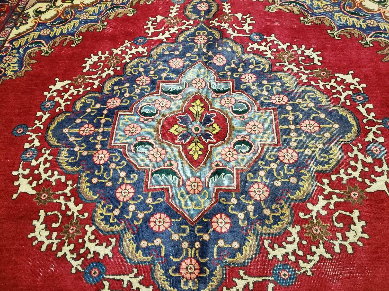 10' X 10' Antique Handmade Turkish Wool Rug Carpet Red Square Nice - Jewel Rugs