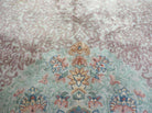 9' X 12' Vintage Handmade Chinese Carving Sculpture Wool Rug Flower Design Pink Carpet - Jewel Rugs