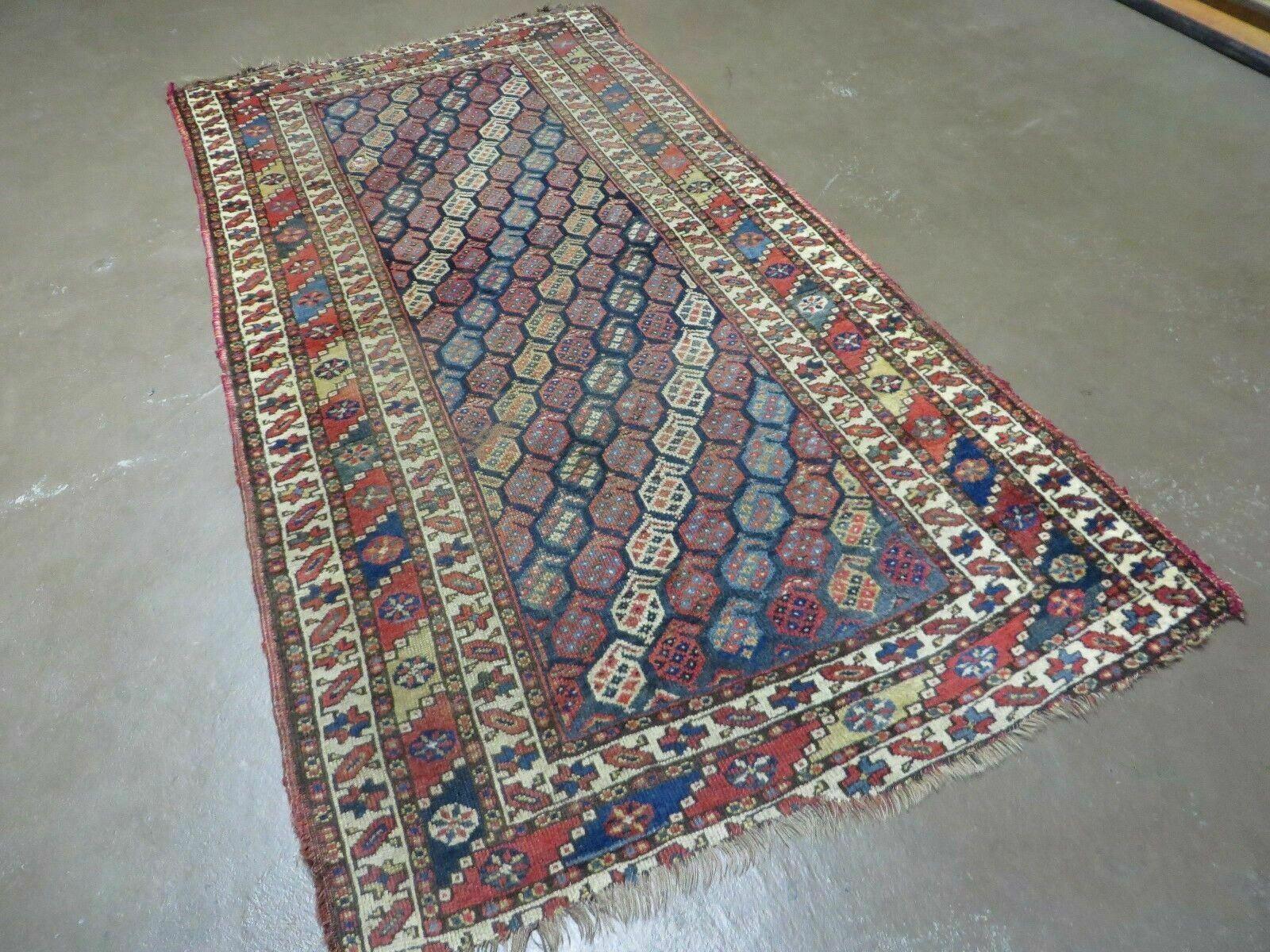 3' 5" X 7' Antique Handmade Caucasian Wool Rug Tribal Nice - Jewel Rugs