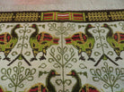 9' X 11' Animal Pictorial Handmade Spanish Wool Rug Vintage Scandinavian Design - Jewel Rugs