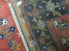 5' X 8' Antique Turkish Karabagh Rug Handmade Wool Vegy Organic Dyes Red Nice - Jewel Rugs