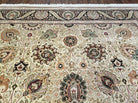 9' X 12' Vintage Handmade Chinese Oriental Wool Beige Rug - Jewel Rugs