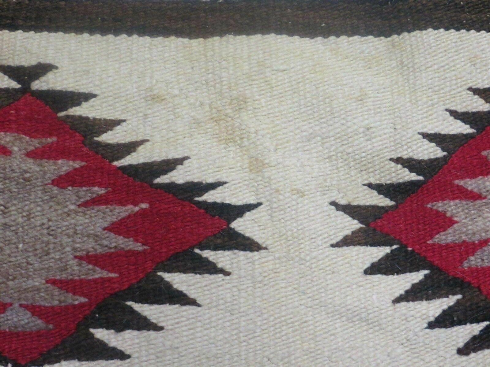 2.5' X 5' Incredible Antique Navajo Navaho Wool Rug Nice - Jewel Rugs