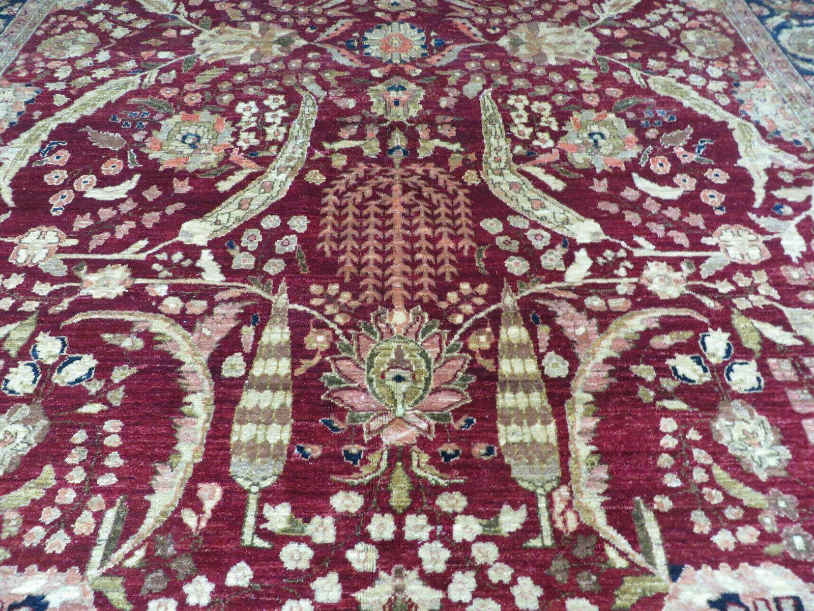 9' X 12 ' Vintage Handmade Peshawar Agra Wool Rug Organic Dyes Nice - Jewel Rugs