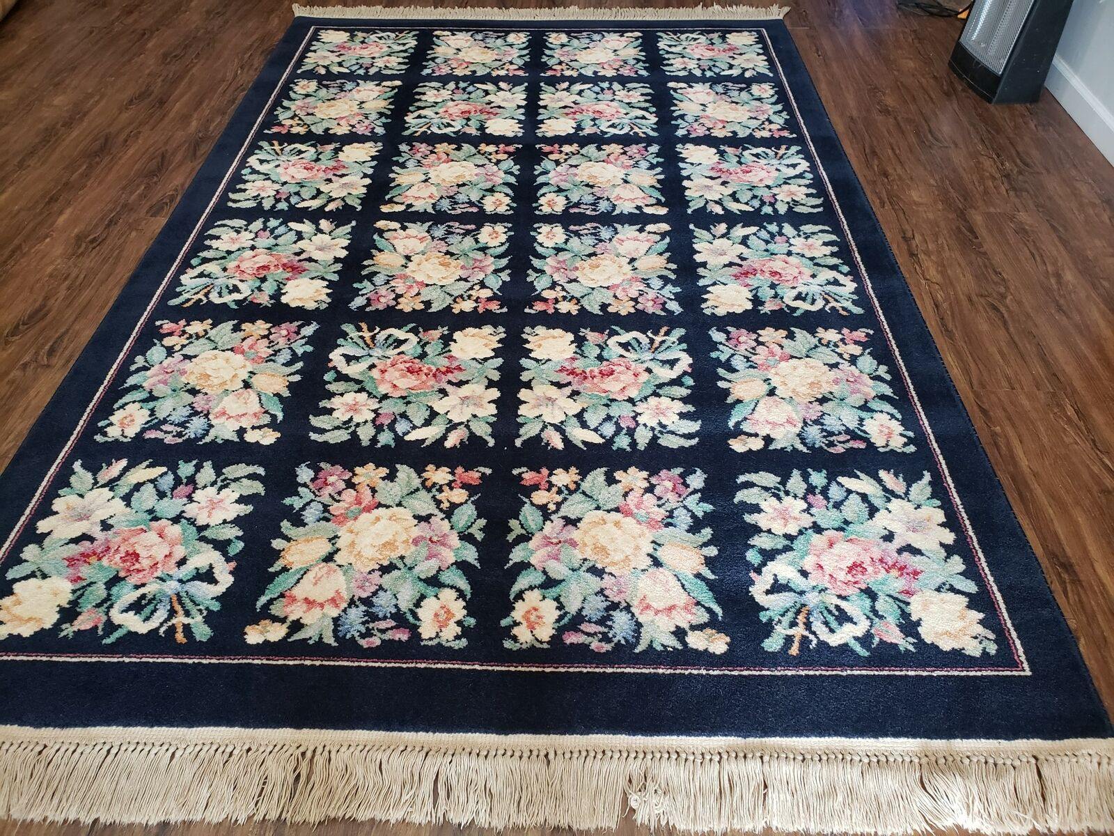 5' 9" X 9' American Made Karastan Flower Garden of Eden 509/9942 Wool Rug - Jewel Rugs