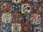 4' 4" X 6' 8" Vintage Handmade India Floral Panel Wool Rug Hand Knotted Nice - Jewel Rugs