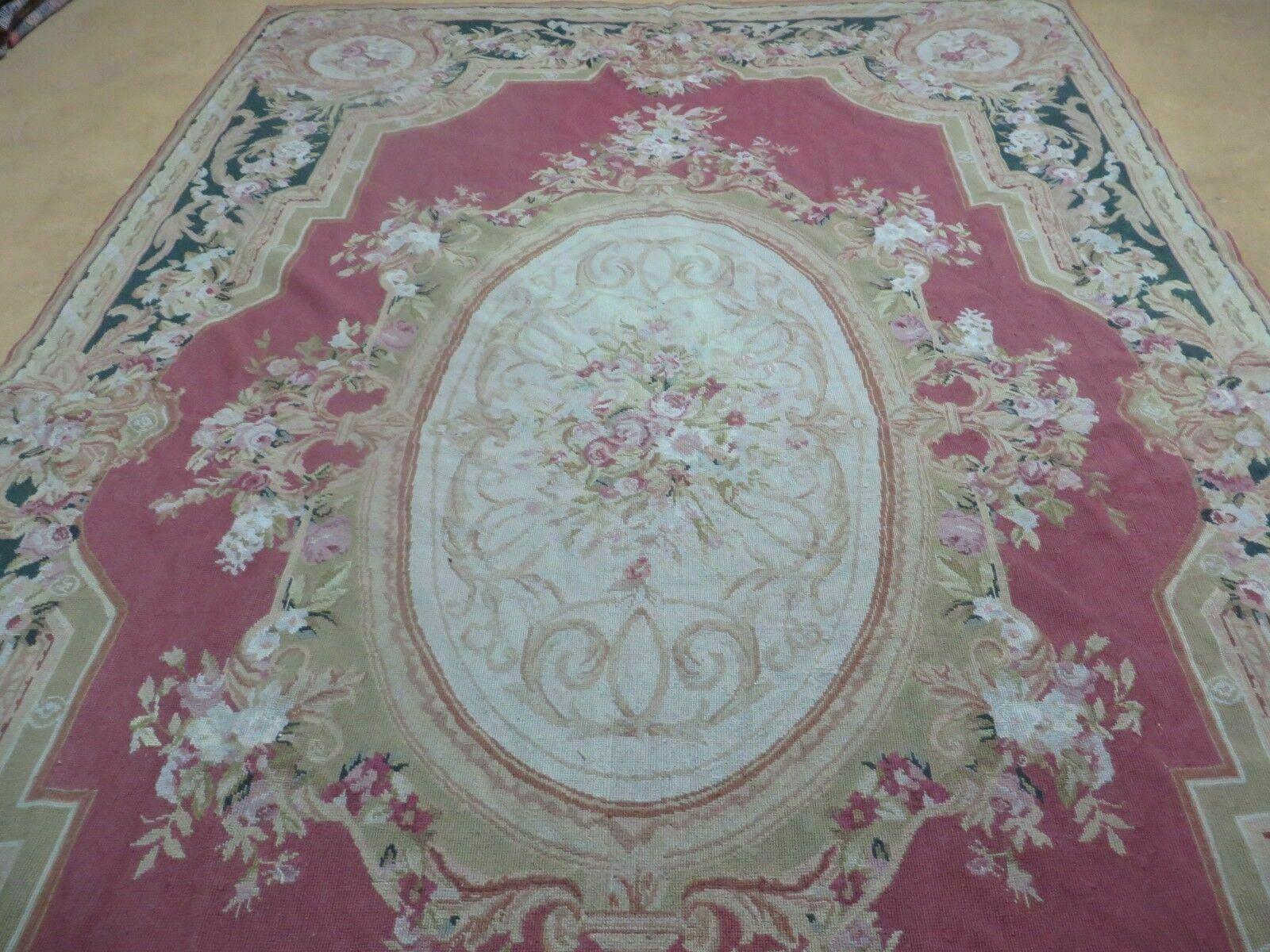 6' X 9' Handmade French Aubusson Savonnerie Needlepoint Wool Rug Nice - Jewel Rugs