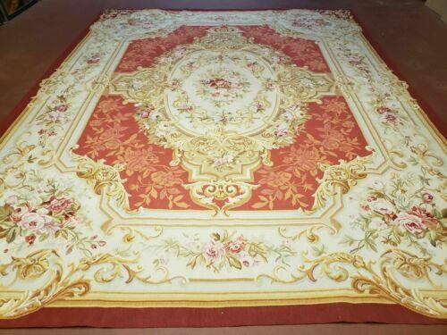 8' X 10' One Of A Kind Hand Made French Aubusson Weave Savonnerie Wool Rug - Jewel Rugs