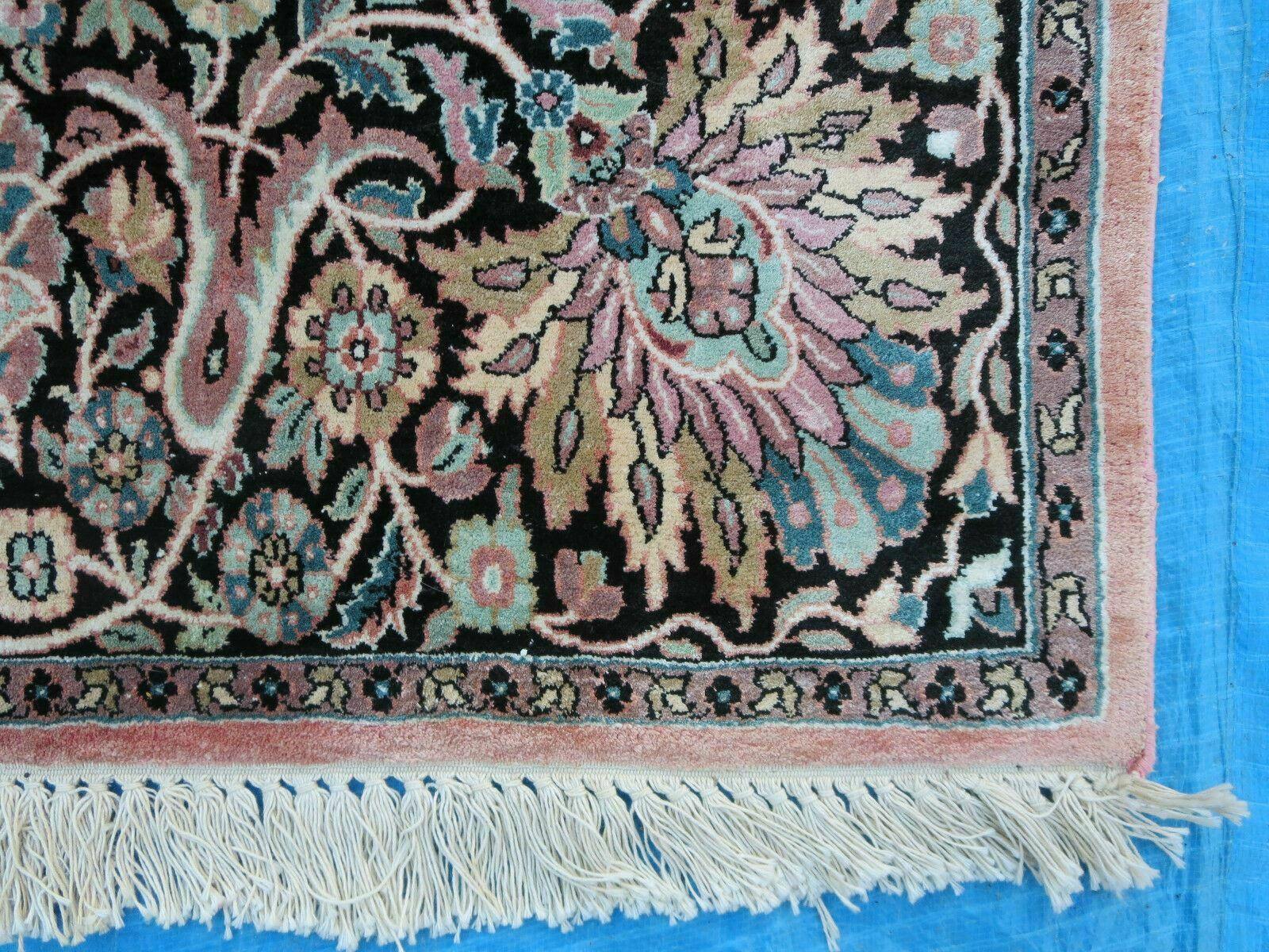 10' X 14' Vintage Handmade Indian Kashmir Silk Rug Large Carpet - Jewel Rugs