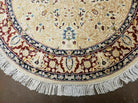 3' Handmade Fine India Knotted Wool Rug Carpet Round Silk Accent Beauty - Jewel Rugs