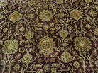 10' X 14' Vintage Handmade Indo AGRA Larestan Wool Rug Maroon Detailed Nice - Jewel Rugs