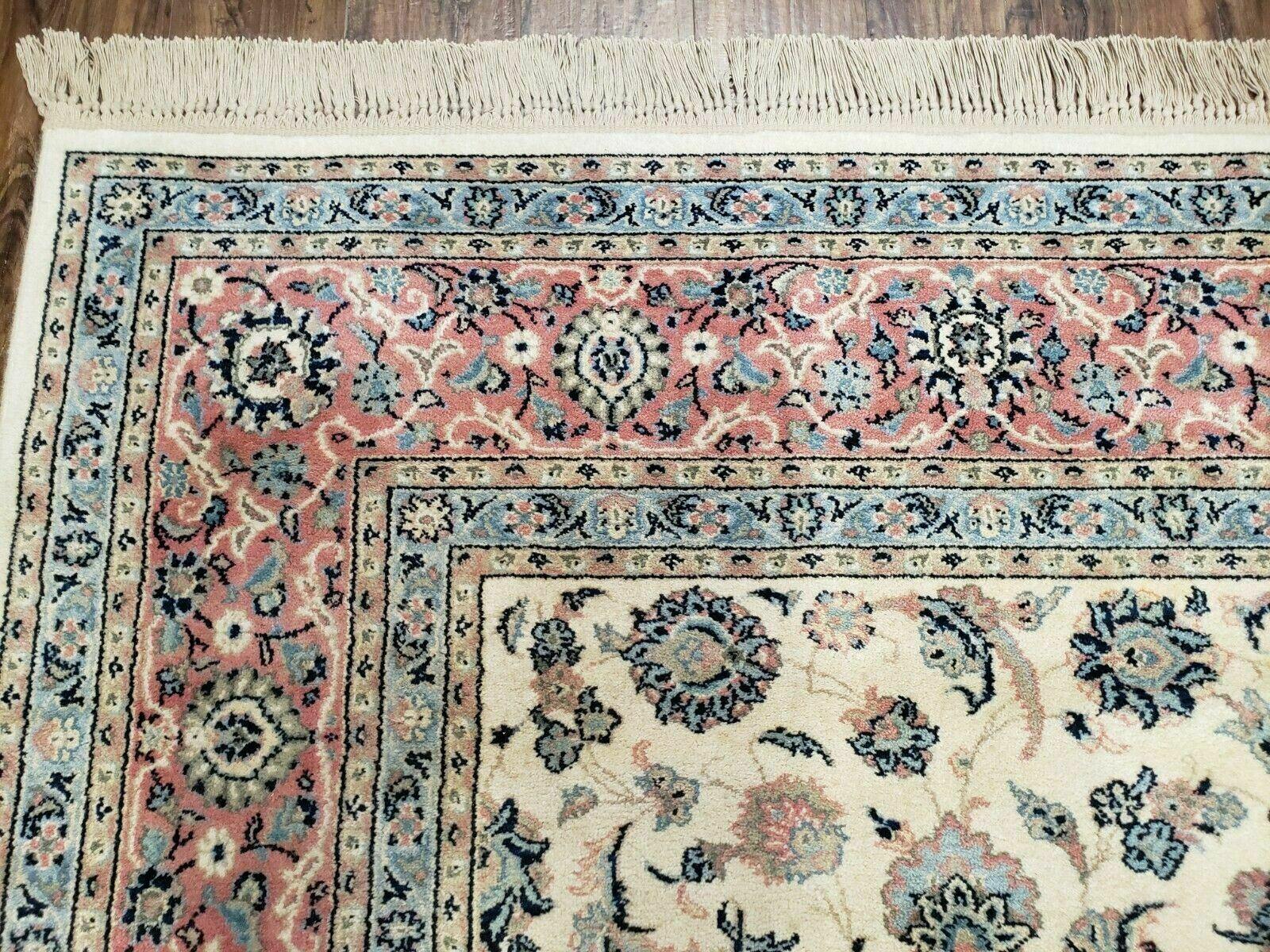 8' 8" X 12' Karastan Ivory Rose Kashann # 768 Wool Rug American Made Nice - Jewel Rugs