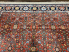 Karastan Serapi Rug 729 Wool Karastan Carpet 8.8 x 12, Vintage Area Rug, Original Karastan Collection, 700 Series, Red Blue Allover Design - Jewel Rugs