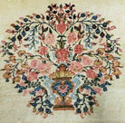 2' 7" X 3' 6" Antique Rug Hand Knotted Pictorial Wool Oriental Flowers - Jewel Rugs