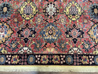 Karastan Rug 8.3 x 11.7, Karastan Williamsburg Rug Kirman Vase #557, Vintage Discontinued Wool Karastan Area Rug Red Oriental Floral Allover - Jewel Rugs