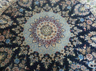 4' Handmade Ultra Fine India Floral Wool Rug Carpet Round Silk Accents Nice - Jewel Rugs