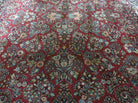 8' 8" X 12' Karastan Ivory Border Saroukk Pattern # 710 Wool Rug American Beauty - Jewel Rugs