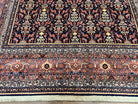 Karastan Rug 8.3 x 11.7 Williamsburg Collection Carters Grove #554, Midnight Blue Red Karastan Carpet, Room Sized Wool Oriental Rug, Allover - Jewel Rugs