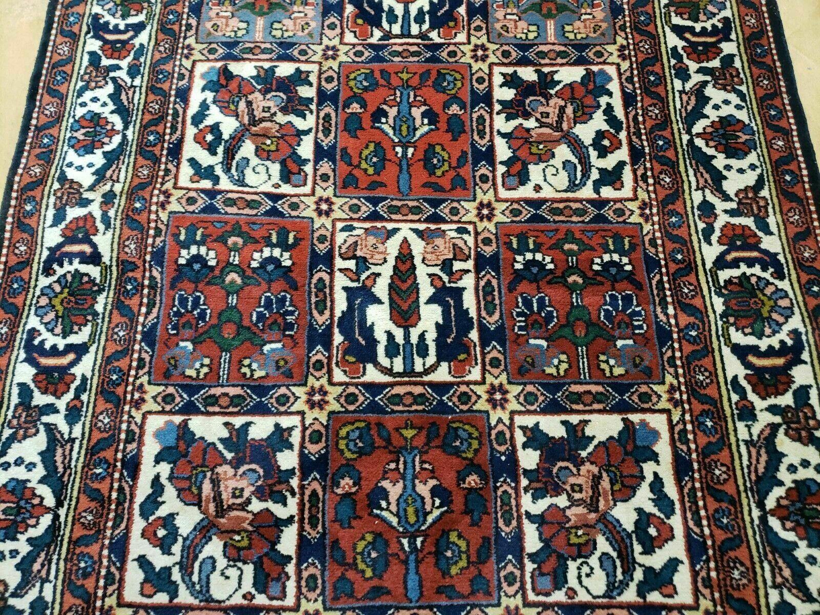 4' X 6' Vintage Handmade Indian Panel Design Wool Rug Veg Dyes - Jewel Rugs