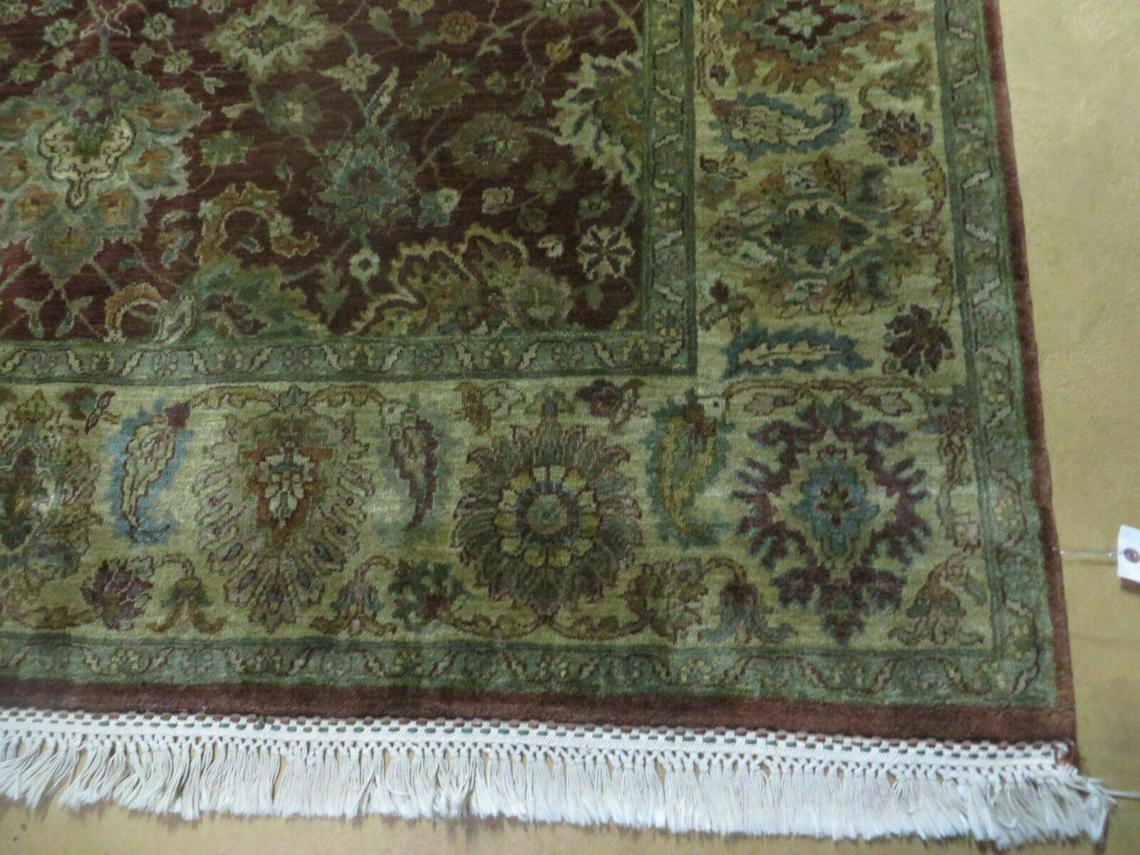 6' X 9' Handmade India Floral Oriental Wool Rug Carpet Tea Wash Red Hand Knotted - Jewel Rugs