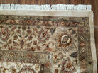 10' X 14' One-of-a-Kind Indian Agra Hand-Knotted Wool Rug Beige Tea Washed Nice - Jewel Rugs