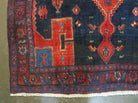 4' 6" X 8' 2" Antique Handmade India Tribal Geometric Wool Rug Red Blue # 129 - Jewel Rugs