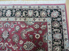 6' X 9' Vintage Handmade Fine India Floral Oriental Silk Accent Wool Rug Carpet - Jewel Rugs