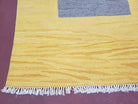 Yellow and Gray Rug, 4x5 - 4x6 Rugs, New Turkish Kilim Rug, Flatweave Area Rug, Boho Abstract Rug, Minimal Decor, Hand Woven, Handmade, Wool - Jewel Rugs