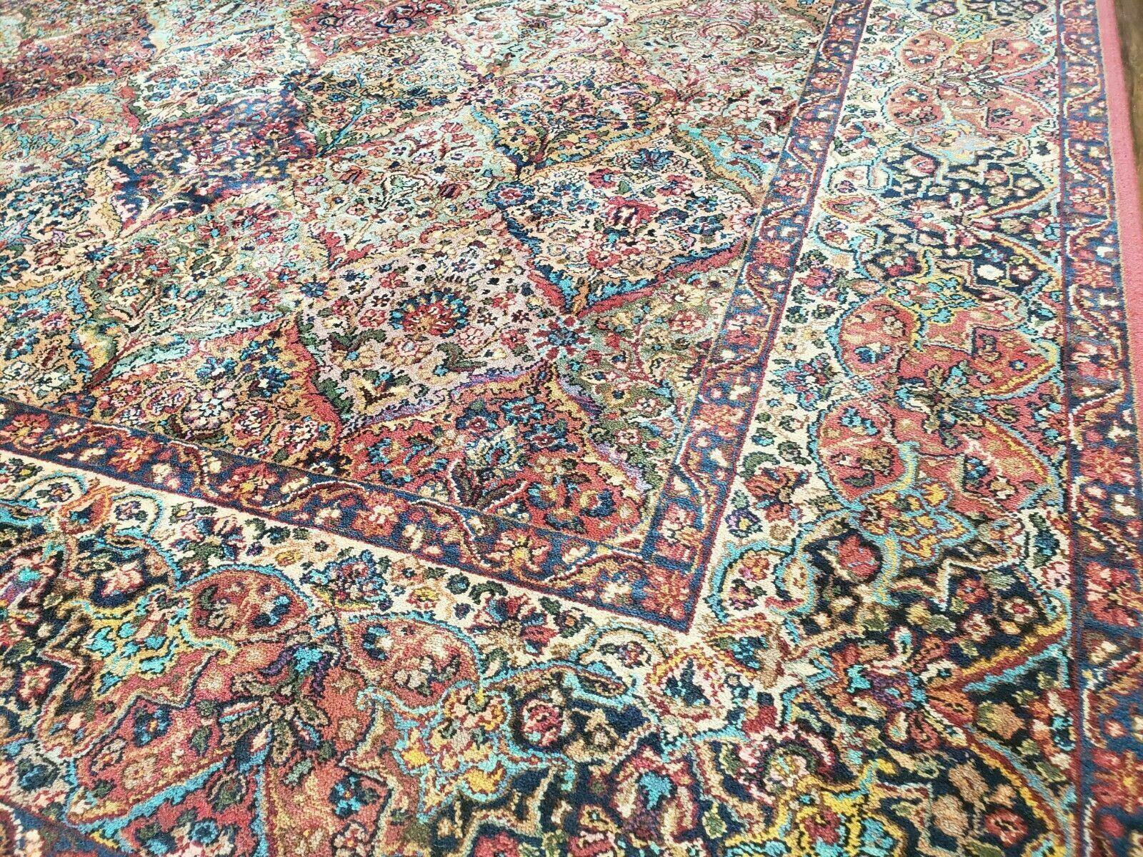 8' 8" X 12' Karastan Multicolor Panel Kirman # 717 Wool Rug American Beauty - Jewel Rugs