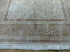 6' X 9' Vintage Handmade Fine Chinese Floral Oriental Silk & Wool Rug Carpet - Jewel Rugs