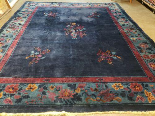 8' X 10' Antique Hand Made Art Deco Nichols Peking Chinese Rug Carpet Blue Nice - Jewel Rugs