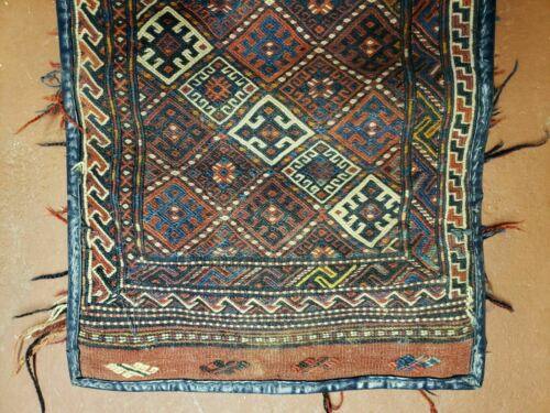 13" X 36" Antique Handmade Caucasian Shahsavan Wool Area Saddlebag Rug Collectible Nice - Jewel Rugs