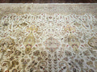 12' X 17' One-of-a-Kind Pakistan Hand-Knotted Wool Rug Handmade Beige Oriental Carpet - Jewel Rugs