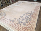 Cream Chinese Aubusson Rug, Floral Design, Pile Rug, Room Sized Rug 8x11, Dining Room Living Room Bedroom Rug, European Design, Hand Tufted - Jewel Rugs