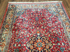 3' 6" X 5' 5" Handmade Knotted India Floral Wool Rug Hand Knotted Carpet Red - Jewel Rugs